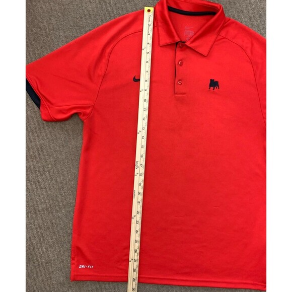 Nike Georgia Bulldogs Shirt Mens M Dri-Fit Performance UGA Short Sleeve Polo - Picture 4 of 8